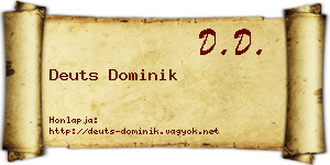 Deuts Dominik névjegykártya